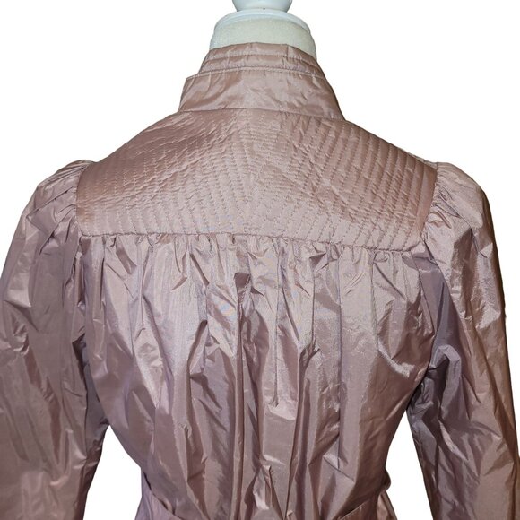 Vintage Saxton Hall Women's Size 8 Mauve Rain Jacket Windbreaker Button Front - Picture 8 of 10